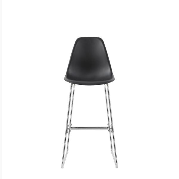 Lounge Armless Bar Stool Chair Metal Legs Light Luxury Style