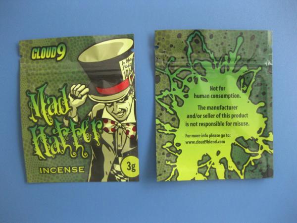 Emballage de fines herbes d'encens de logo d'OEM avec la manipulation de estampillage chaude de surface