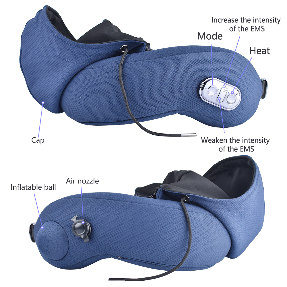 Portable Yoga Style Shoulder Coverage Air Compression Neck  Stretching Thai Neck Massage Pillow