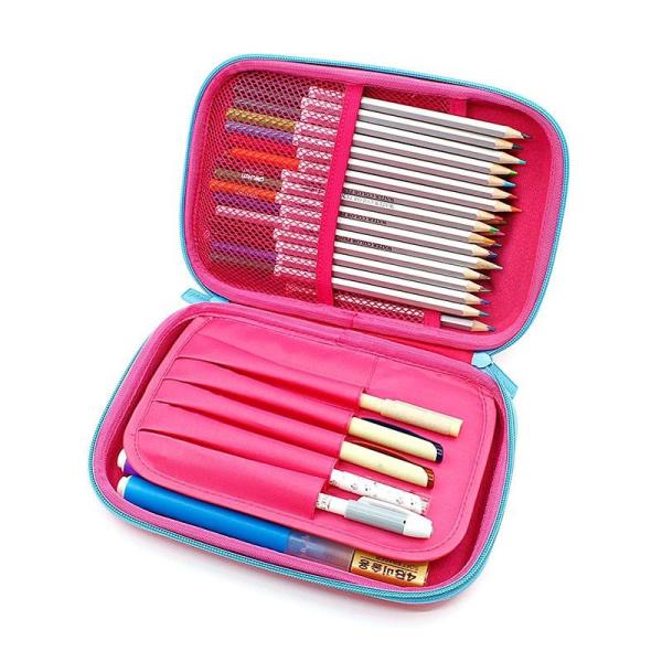 Durable EVA Pencil Case Hard Shell 3D Unicorn Design Storage Case Holds Up To 60 Pens Customizable Shape Style And Color
