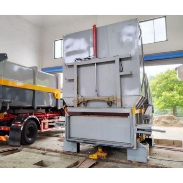 Horizontal 100-300T  smart bin auger marine solid hydraulic  refuse trash waste garbage compactor