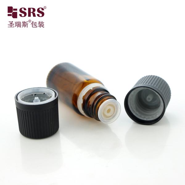 5ml 10ml 15ml 30ml 50ml 100ml 18/415 Empty Glass Bottles With Child Resist Cap Pattern Essential Oil Bottle Luxury