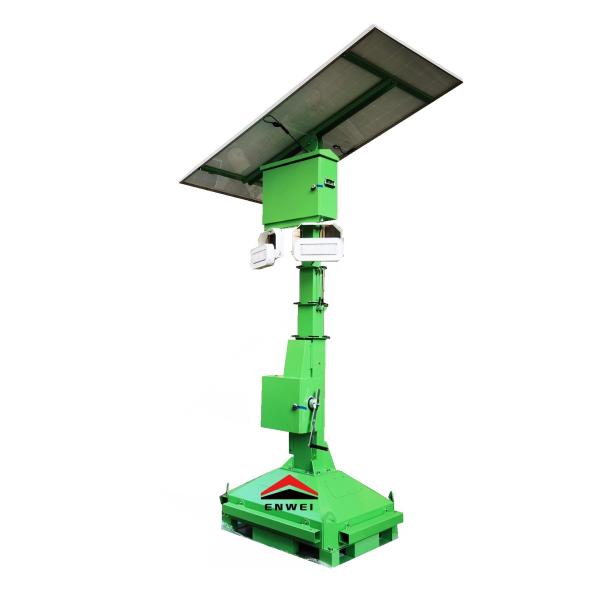Mobile Solar CCTV Camera Street Tower Security Surveillance Tower For Traffic Management