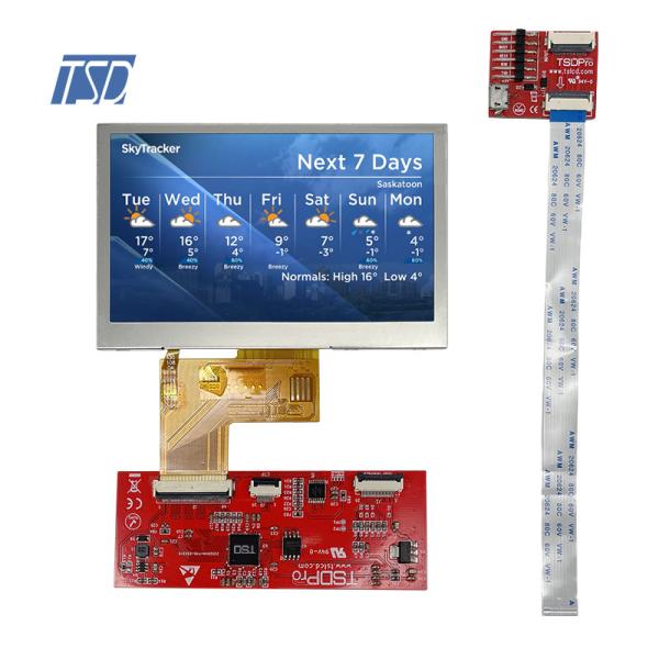 UART 4,3 relação capacitiva da tela HMI do protocolo 480x272 Lcd com CTP