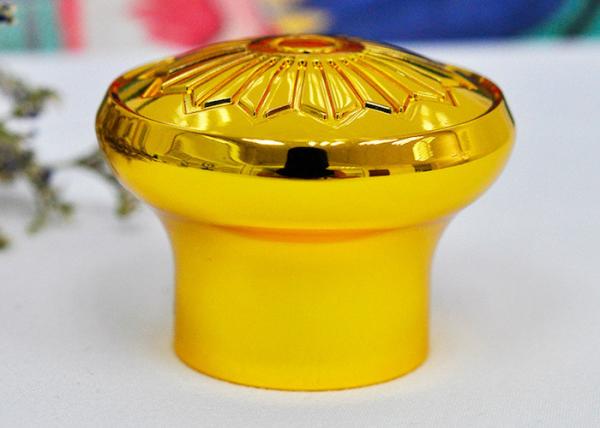 Custom Professional Metal Die Casting Gold Color Plating Zinc Alloy Perfume Bottle Tops With 17.2mm Inner