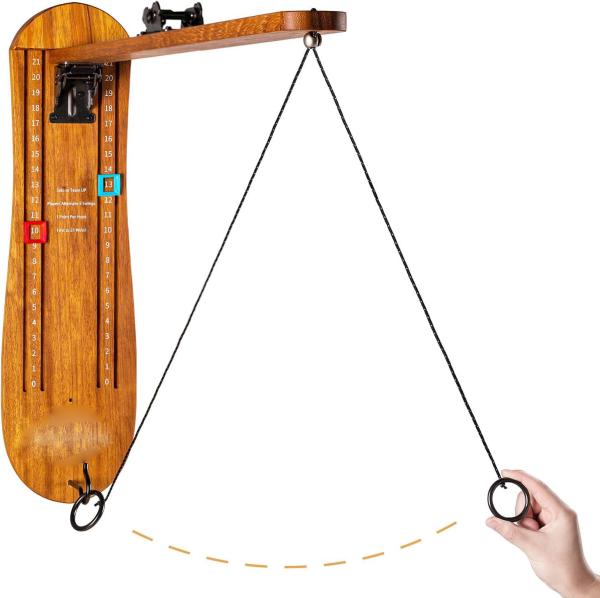 Jeu de lancer des anneaux en bois pour adultes, jeux en plein air, jeu de crochet et d'anneau avec bras pliable