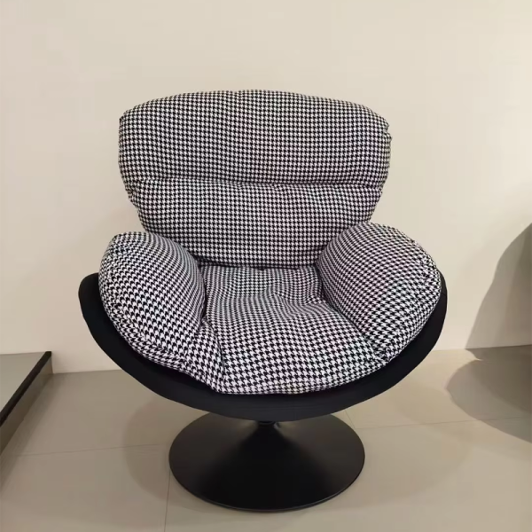 Modern Eggshell Swivel Recliner Single-Seater Accent Lounge Sofa Chair for Living Room Outdoor Leisure Lazy Recliner Comfortable