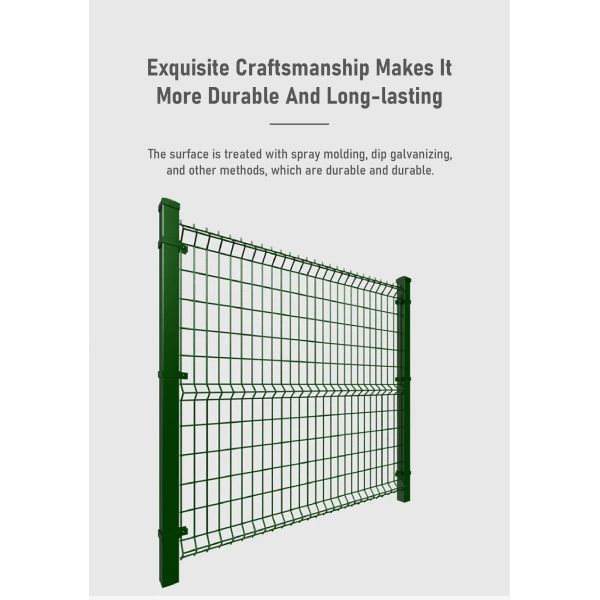 Pvc Coated 3D Bending Fence Welded Mesh Panel 50*150mm