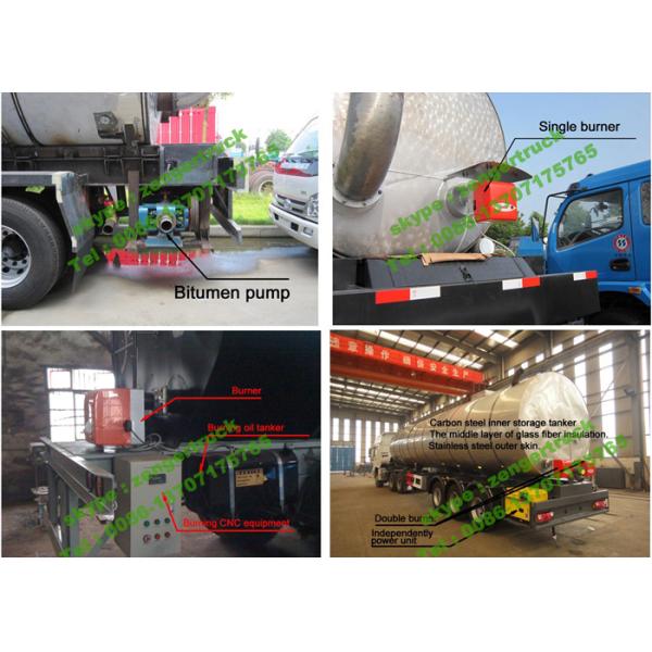 50000L 3 Axle Stainless Steel Asphalt Tanker Trailer Flatbed Semi Trailer