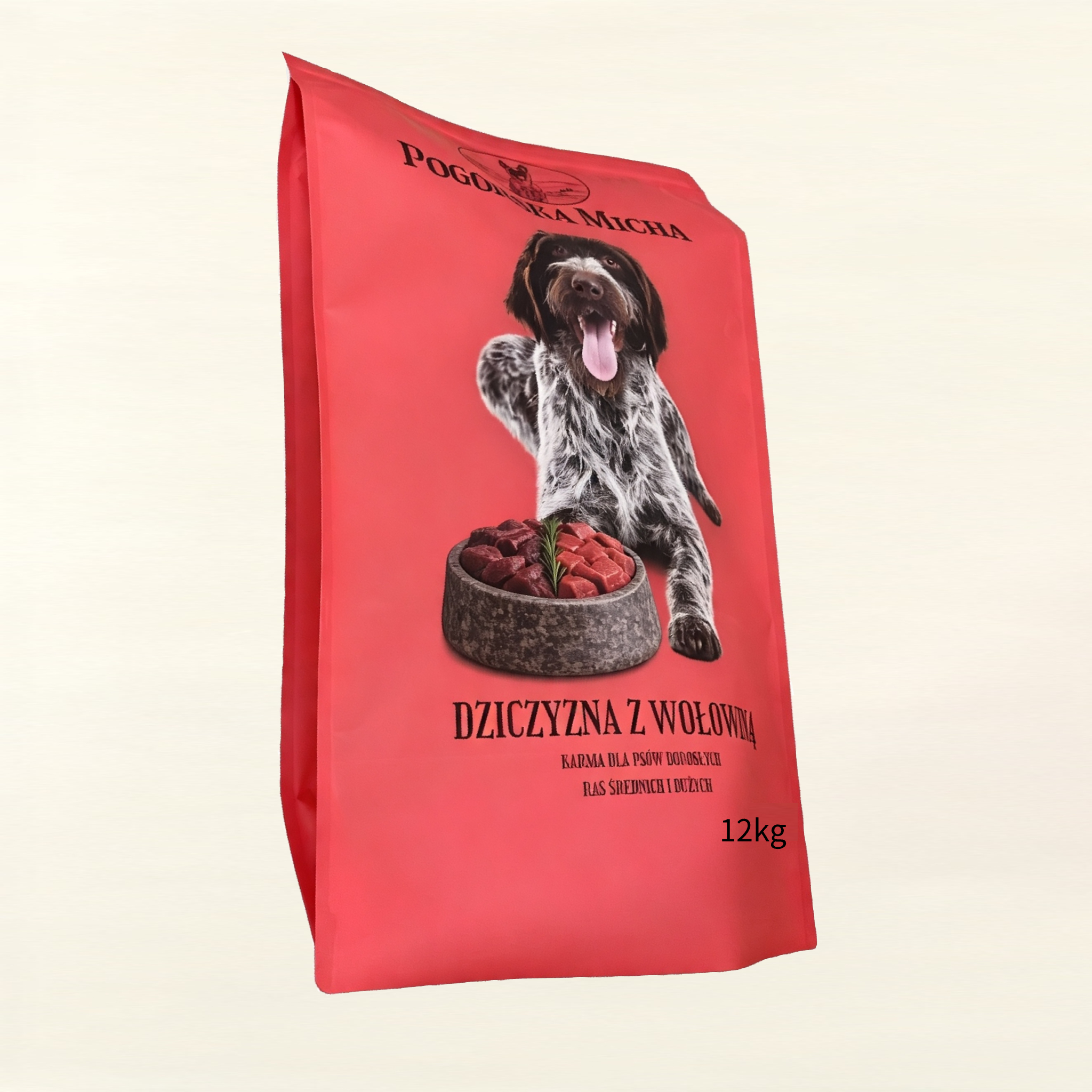 12kg Digital Printed Quad Seal Dog Food Packaging Bag | High Barrier Resealable Zipper Large Format Pet Food Stand Up Pouch OEM Custom Printed Dog Feed Packaging