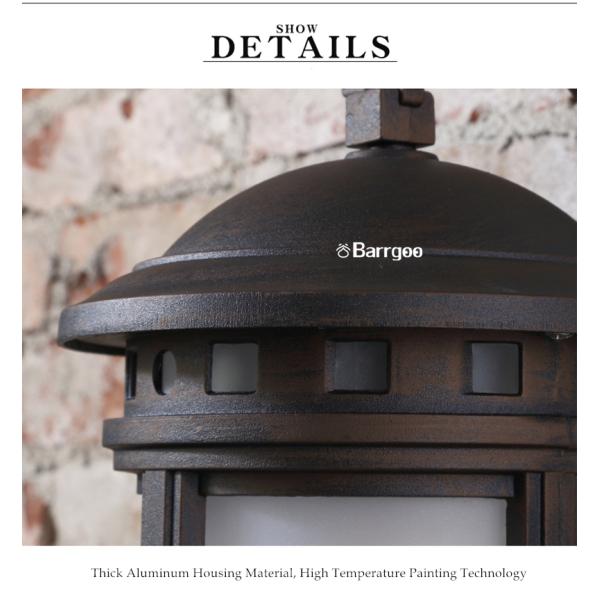 American Country Vintage Aluminum Garden Wall Light Sconce With E27 Bulb Socket