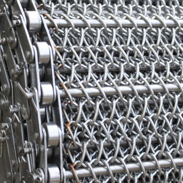 Custom Continuous Food ss304 Metal Carbon Steel Biscuit Pizza Oven Bakery Chain Spiral Wire Mesh Metal Mesh Belt