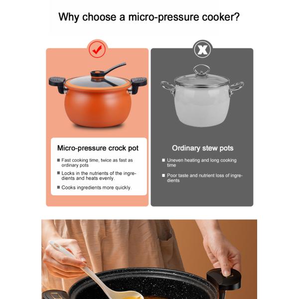 Большое покрытие ручки камня Maifan бака давления емкости 8L микро- не