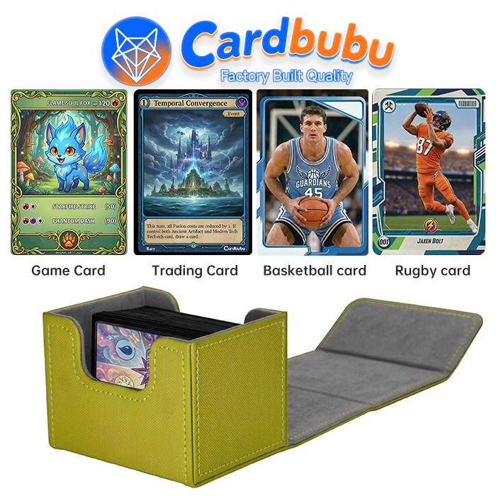 Crosswise Leather Deck Box Mtg Magnetic Deck Box 3.95 Inch Lock Storage Yugioh