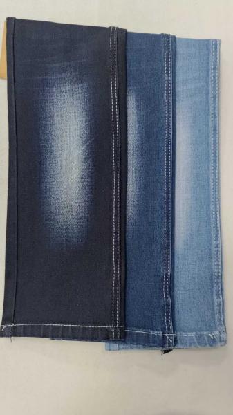 14 oz bleu foncé avec une largeur totale de 153 à 155 cm Tissu denim étirable léger JSD3437-1 pour pantalon de mode pantalon