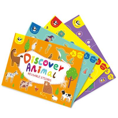 200 Plus Cute Reusable Sticker Book Full Color Window Clings For Kids