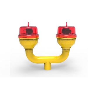 FAA LED Double Aviation Obstruction Light with 100,000 Hours LED Life and 32.5cd Light Intensity Adjustable Steady/Flashing