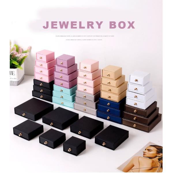 Ящик для упаковки ювелирных изделий с бархатной пеной для сережек, кольца, ожерелья, браслета, подвеска