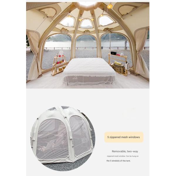 Tienda de pelota inflable de cielo estrellado al aire libre TPU para ver cola de automóvil Tejido de algodón redondo Campamento Tienda de campamento