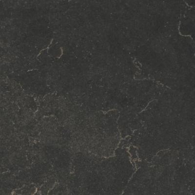 Fabricated Artificial Black Quartz Counter Top Slab For Corner Cabinet