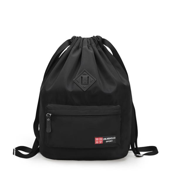 Sports Pull String Backpack , Durable Simple Style Athletic Drawstring Bag