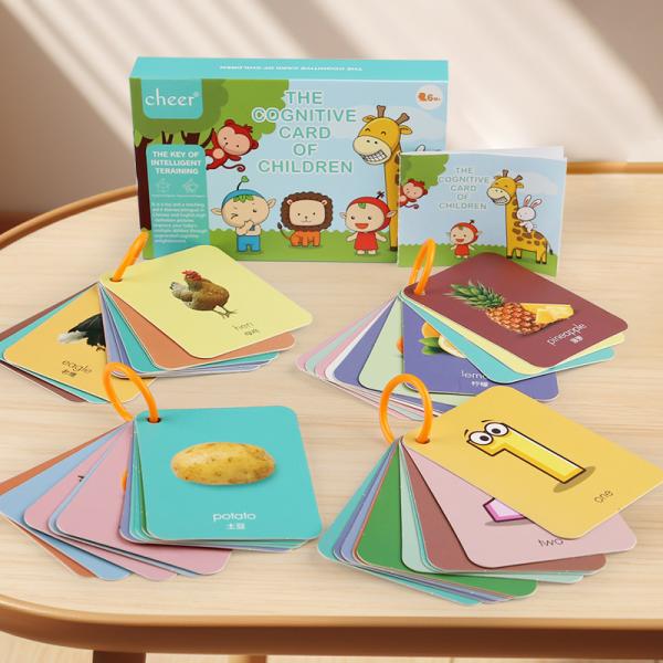 Custom Printing Child Learning Flash Cards Children Baby English Alphabet Kids Cognitive Cards Early Educational for Toddler