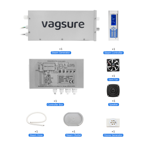 AC240V / 110V Steam Bath Equipment Wall Mounted / Floor Mounted Style CE Certification