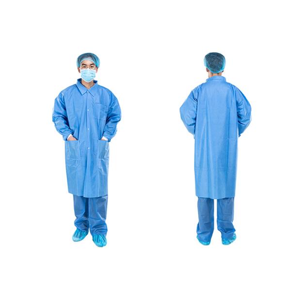 Костюм Coveralls Nonwoven форм больницы мантии пальто лаборатории голубых устранимых Unisex медицинский