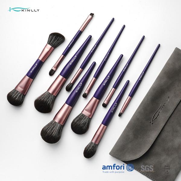 Sistema 100% de cepillo del maquillaje del viaje del vegano