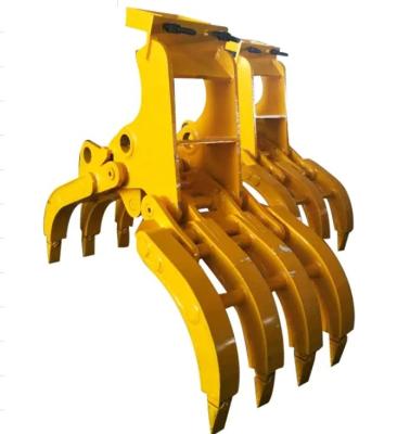 Fabrication personnalisée multifonctionnelle d'accrocheur de bois hydraulique de griffe de roche d'accrocheur d'excavateur de tronc d'arbre d'accrocheur de bois