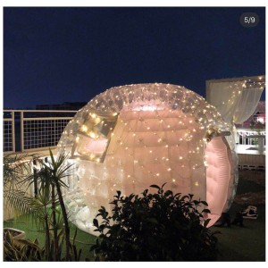 Outdoor Transparent Bubble Tent with Electric Air Pump and Customizable Size for