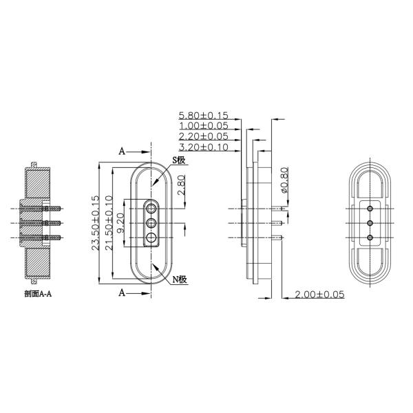 3A Magnetic 3 Pin Connector Male Female Pogo Magnetic Connector 12V With THN plastic