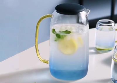 Large Capacity Cold Water Carafe Pot Blue Color With Silicone Cap Wear Resistance