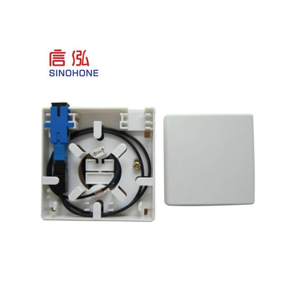 Indoor Mini Fiber Optic Termination Box , FTTH Drop Cable Fiber Optic Faceplate