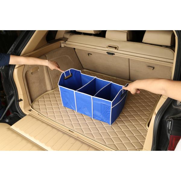 Non Woven Foldable Car Trunk Organizer Bag Storage Easy Clean Blue Color