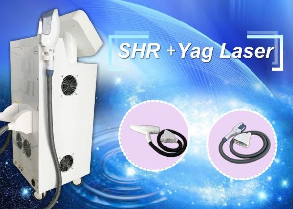 Advanced SHR + ND yag laser hair and tattoo removal machine with Touch Screen