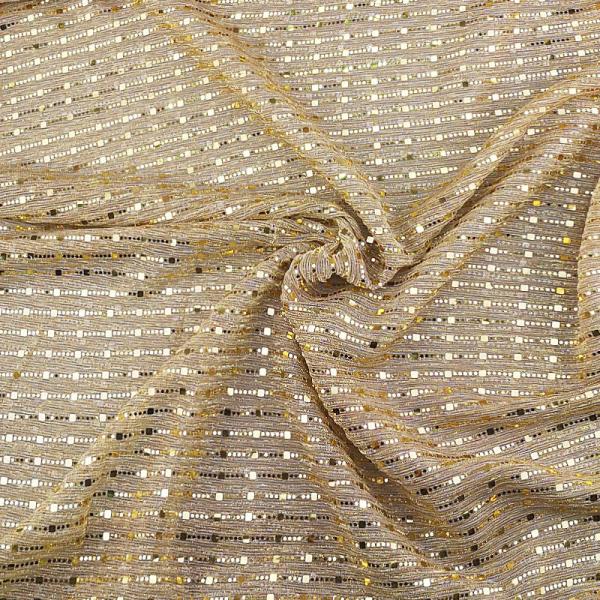 связанный 145gsm материал платья вечера ткани 145cm Sequin яркого блеска металлический