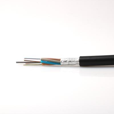 24 modos enterrados diretos exteriores do cabo de fibra ótica do núcleo GYTS únicos