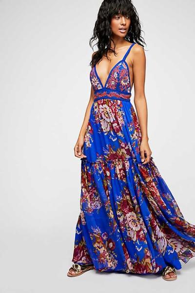 Da forma sem costas maxi sexy do vestido de 2018 mulheres do verão correia bonita ocasional do vestido do Kaftan