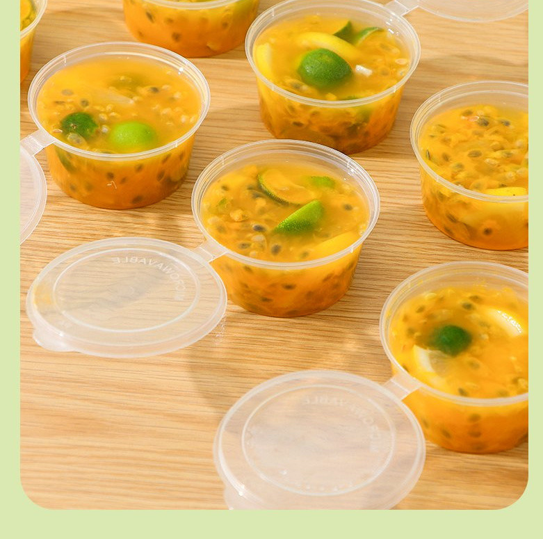 Supply Multicolor Sealed Souce Cup for Soup Round or Square Transparent Plastic Sauce Cup