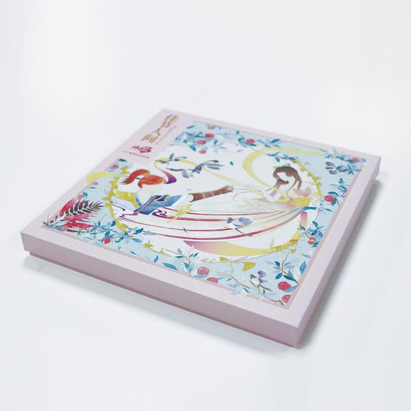 ISO SGS Pink 1000g Silk Scarf Paper Lid And Base Boxes