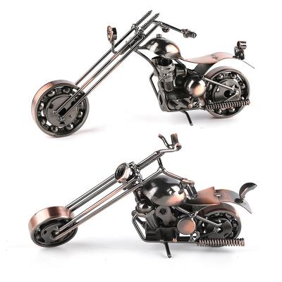 Vintage Iron Motorcycle Die Cast Toy Cars Handicraft Collectible Iron Crafts