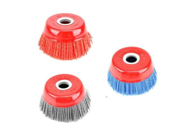 80mm Blue Abrasive Nylon Cup Brush for Efficient Deburring
