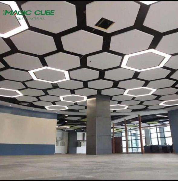 Eco Friendly Fiberglass Acoustic Panel Suspended Clouds And Baffles