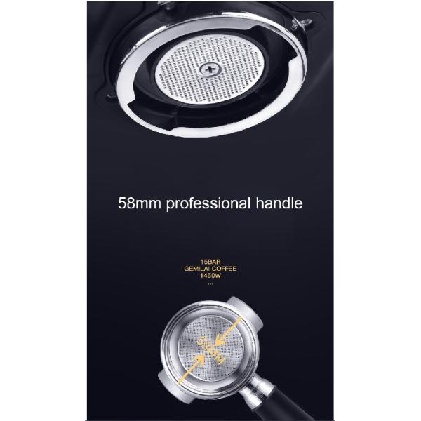 1.7L Water Tank Espresso Coffee Maker Intelligent Concentrated Milk Frothing Coffee Machine