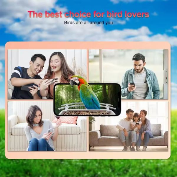 4MP Bird Feeder Camera With Solar Panel Smart AI Recognition Bird Feeder