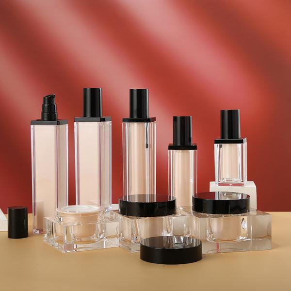 Пустой причудливый розовый пластиковый безвоздушный насос разливает сливки по бутылкам 30мл косметики упаковывая опарникы 15г