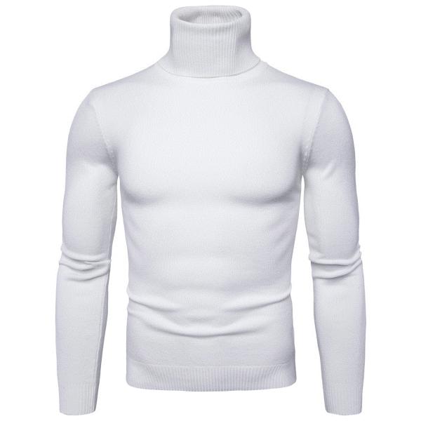 2022 Men's Solid Color Sweater with Two Lapels and High Elastic Material Function