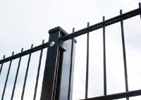 Green Tubular Steel Fence Eco-Conscious