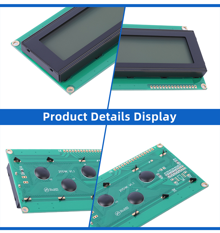 Russian Gray Film 2004K Character LCD 16PIN Interface Module ST7066U Liquid Crystal Display